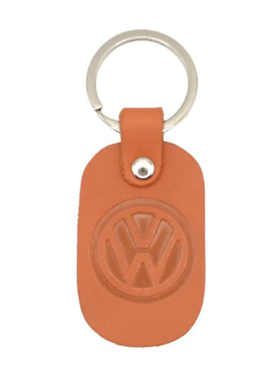 Μπρελόκ Δερμάτινο Κοραλί Σκούρο Volkswagen 6311-k