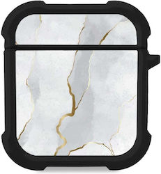 Калъф Силиконов Marble Series AirPods 1/2 Бял 01