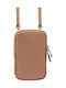 Rl-008 Vera Pelle Leather Clutch-Wallet Strap Pink Italian