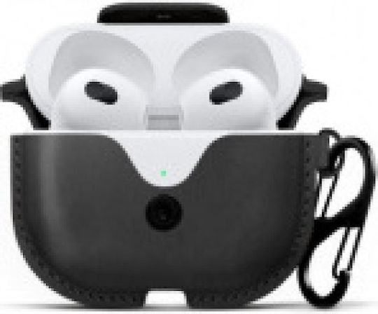Twelve South Airsnap Θήκη Δερμάτινη σε Μαύρο χρώμα για Apple AirPods 3