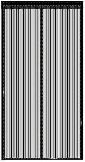 Plasă De Țânțari Magnetică Cu Închidere Lățime 80-100cm Înălțime 210-220cm Neagră