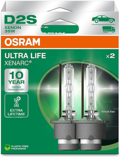 Osram Λάμπες Αυτοκινήτου Xenarc Ultra Life D2S Xenon 4300K Φυσικό Λευκό 85V 35W 2τμχ