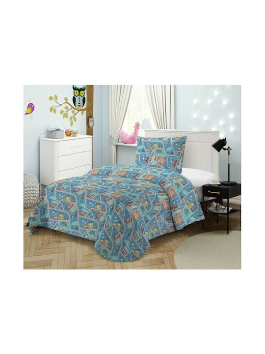 Adam Home Детско Одеяло Единично Синьо 160x220см