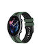 Amazfit Gtr 3 Pro 22mm Двуцветна Спортна Силиконова Каишка За Часовник Маслинено Зелено+Черно