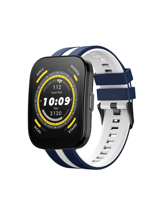 Amazfit Bip 5 22mm Two-Tone Sports Silicone Bracelet Blue+White