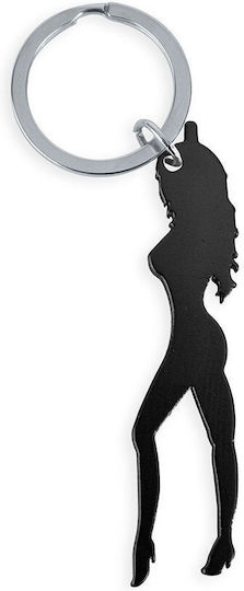 Diablo Picante Keyring Female Silhouette In Black Color Beer Opener