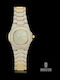 Ghetto Men's Watch Battery with Gold Metal Bracelet