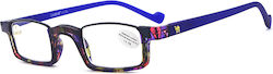 Cammello 23037A Lesebrillen +4.00 Rote Blaue
