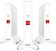 AVM 20003107 WiFi Mesh Network Access Point Wi‑Fi 6 Dual Band (2.4 & 5GHz) in Triple Kit