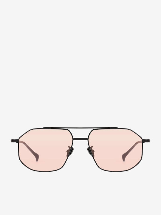 Projekt Produkt Men's Sunglasses with Black Metal Frame and Gold Lens 476464