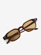 Projekt Produkt Men's Sunglasses with Brown Plastic Frame and Transparent Lens 476364
