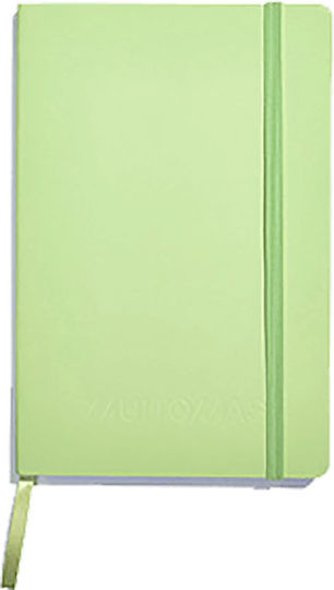 Muitomas Notebook 80 Sheets Ruled with Elastic Light green