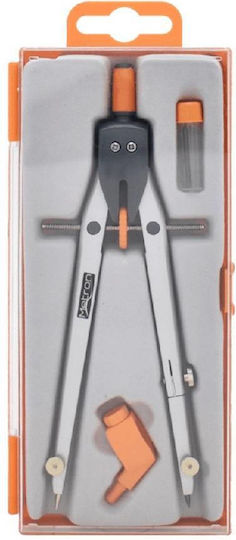 Metron Metallischer Markierungskompass mit Nadel mit Bleistift Zirkel Verpackung