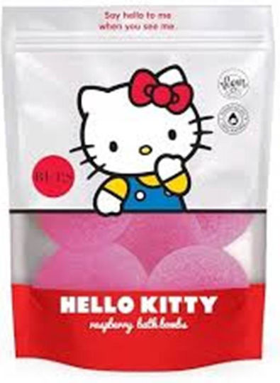 Badebomben Badesalz Ball Schaum Duft Himbeere Hello Kitty Himbeere Set 6Stück *55 G