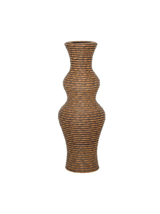 Fylliana Διακοσμητικό Βάζο Rattan Λευκό