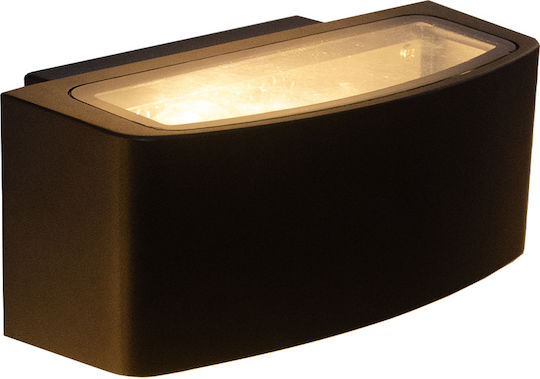 Inlight Επιτοίχια Εξωτερική Πλαφονιέρα E27 IP65 Διπλής Δέσμης 9x9x12εκ.