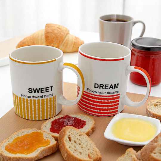 Sweet Dream Becher Keramik Gelb 2Stück