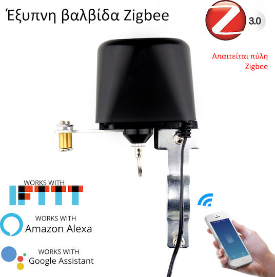 Moes Zv-lz-bk Smart Zigbee Βαλβιδα On Off Βανες Νερου Αεριου