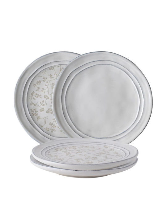 Laura Ashley Artisan Πιάτο Γλυκού Κεραμικό Λευκ...
