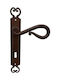Door Handles Plate Handmade Galbusera 2200 Antique Rust Camaroporta Pair 90mm