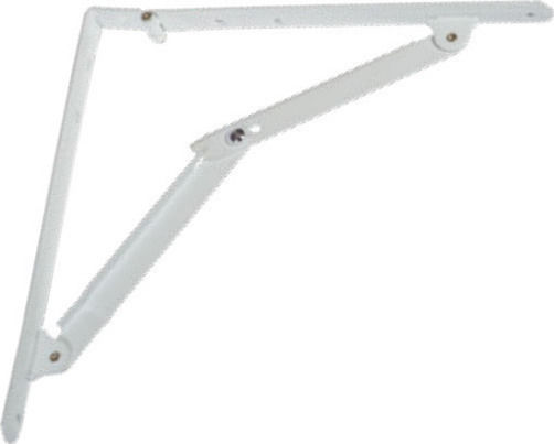 Amig Regalhalterungen & -stützen Eckregal Klappbar Metallisch Weiß 300*300mm