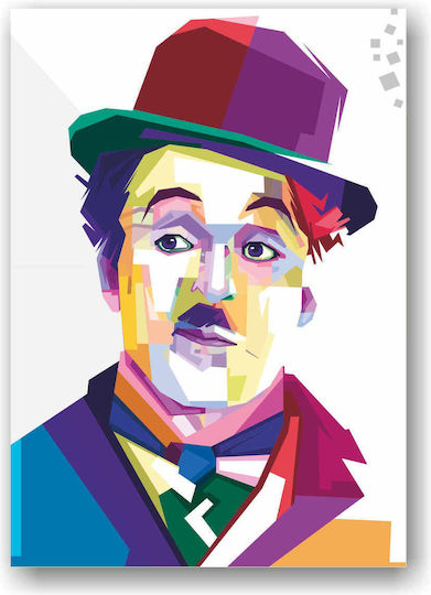 Διακοσμητική Πινακίδα Κάδρο Charles Chaplin 20x30