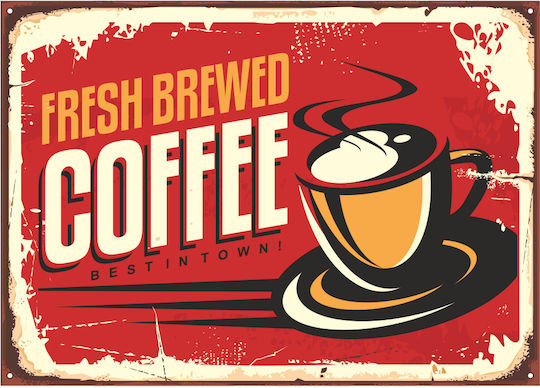 Wandsticker & Wandgemälde "fresh Brewed Coffee" 20x14