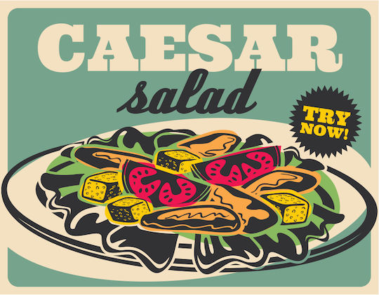 Wanddekoration "caesar Salad" 30x23