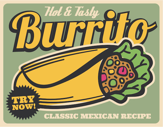 Декоративен Знак Burrito 20x15.5