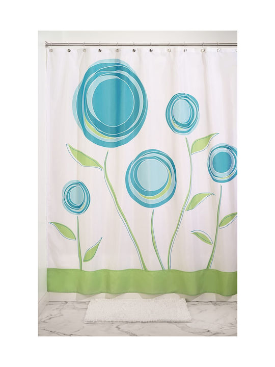 Interdesign Κουρτίνα Μπάνιου Marigold Blue Fabric Printed