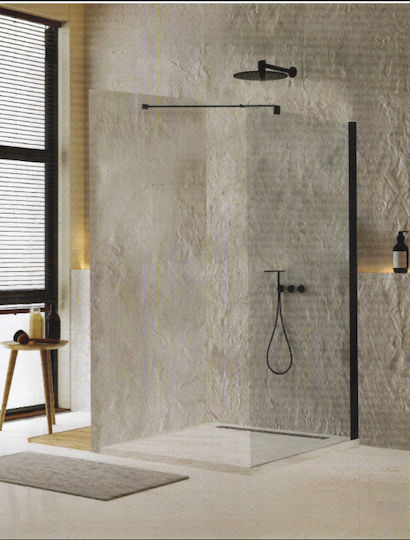 Διαχωριστικό Ντουζιέρας Colorado Entre 70x200cm Walk-in Clear Glass Black