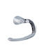 Bathroom Towel Rack 24.3x7.4x19.8cm Plastic Wall-Mounted Suction Cup Locking System Transparent Bama Italy