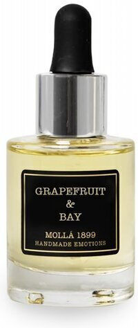 Aromatic Oil Grapefruit & Bay 30ml Black Glass 4.5x4.5x12 Cereria Molla