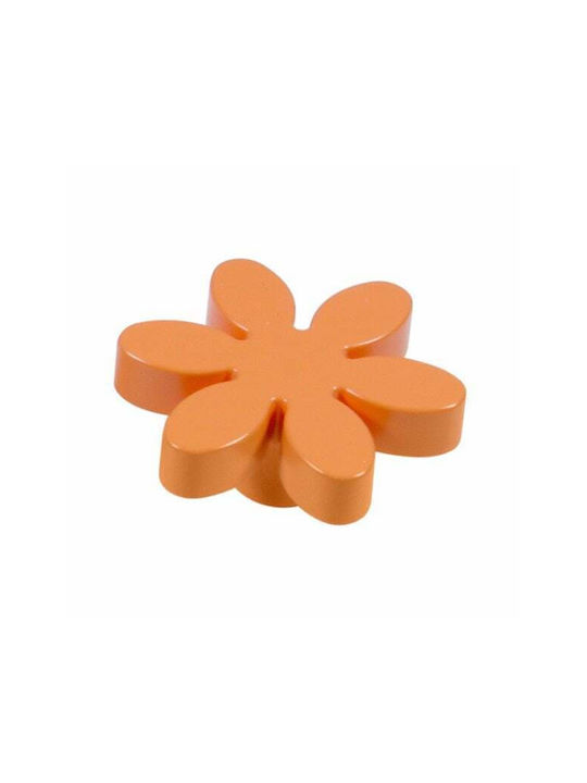 Kinder Knopf Casadino Blumen Orange 5,5 cm