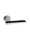 Türgriffe Rosette Zb Yalis 84267 Matt Inox Schwarzes Leder Klammer Wc Paar