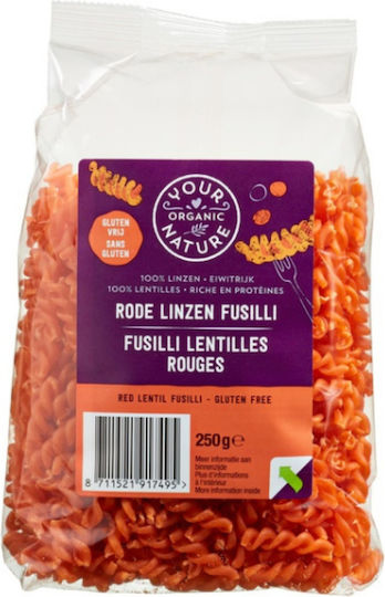Produs Organic Paste Răsucite Linte Roșie 250 G Bio Your Organic Nature 11627