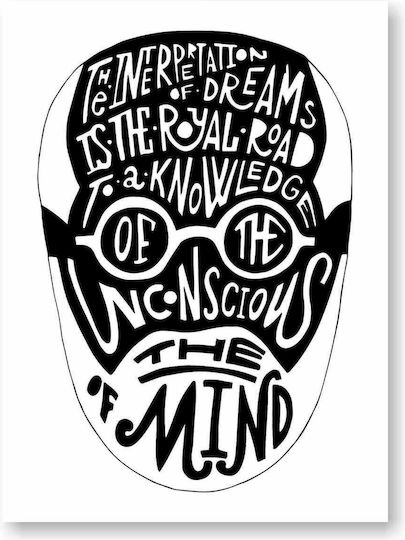 Διακοσμητική Πινακίδα Κάδρο Sigmund Freud 20x27