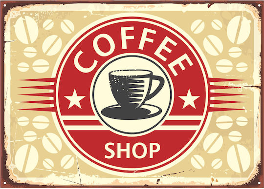 Декоративен Знак "coffee Shop" 2 20x14