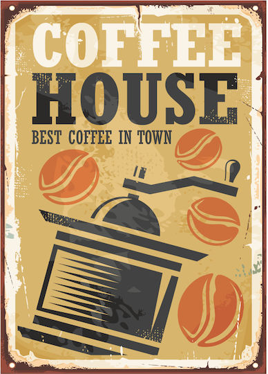 Wanddekoration "Coffee House" 20x14