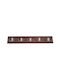 Wooden Wall Hanger A114 Honey Nickel Satin 5 Hooks 60x10x6cm Frans