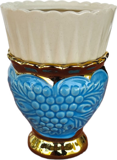 Vigilölampen Tischplatte Ton Blau 11x7,5 cm