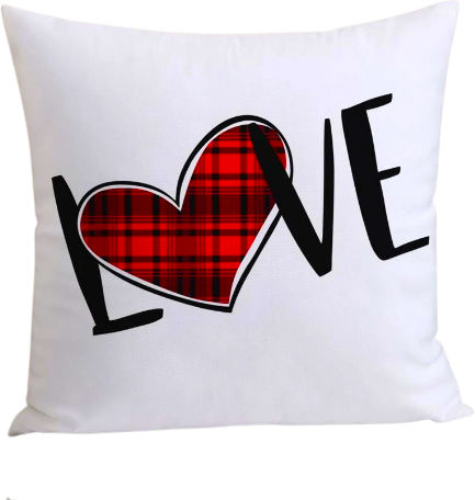 Valentine's Day Love Checkered Throw Pillow 45 X 45 cm Filling