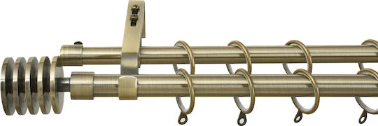 Bară Pliabilă Metalică Pentru Perdele Athens Single Diametru 16mm Lungime 140-240cm Bronz