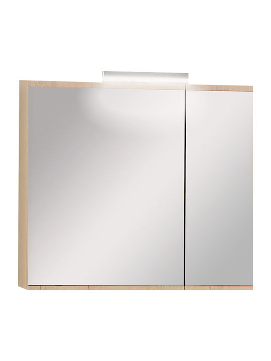 Καθρέπτης Ντουλάπι Απλίκα Led Probagno 951ama 60x14x70υ Mdf Μπεζ