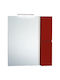 Огледало Шкаф Аплик LED Probagno 906amb 80x12x90см MDF Червен