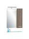 Oglindă de Baie Dulap Etajeră Aplica Lumini LED Probagno 625am 60x12x75h MDF Gri