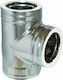 Tee Pipe 90 Degrees Double Wall Inox Chimney Pipe Diameter 350-400 Aisi 304 Ba Airduct Hellas