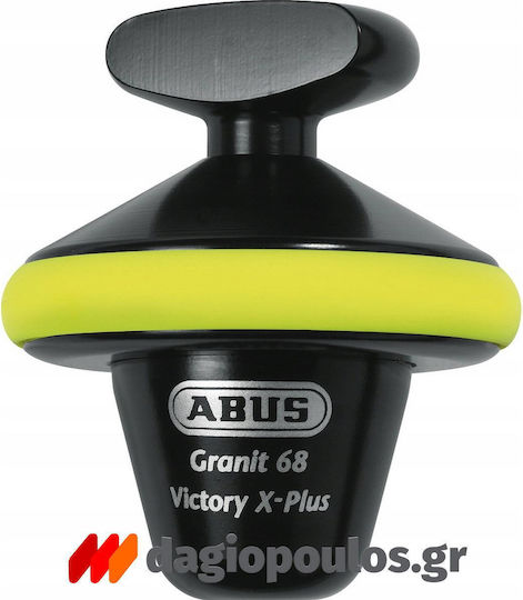 Abus 68 Granit Victory Xplus Motorrad-Bremsscheibenschloss mit Durchmesser der Kette 14mm Gelb Farbe