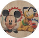 Дървен Декоративен Елемент "mickey & Pluto" 6см