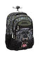 No Fear School Trolley Bag for Elementary with Water Bottle Holder Multicolour 30lt 33 x 28 x 48cm